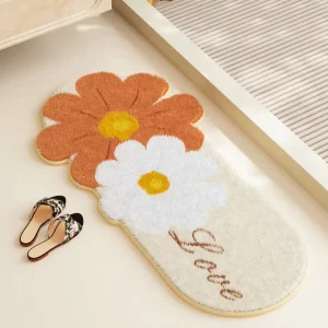 Customized Anti slip Bath Mat Bathroom Rug Non slip Thick Shaped Mat for Home New Design Faux Cashmere Novelty Print