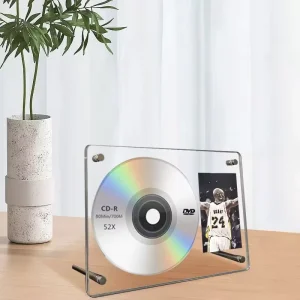 Customized Clear Acrylic CD Display Stand Organizer Transparent CD Storage Rack Holder for Music Albums & Collections