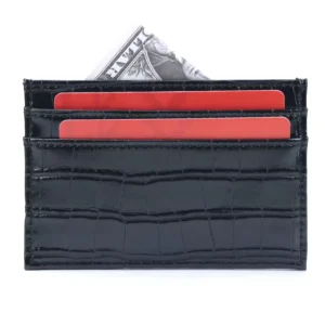 Customized Crocodile Business Cardholder Credit Card Holder for Men factory Sell Leather Card Holder