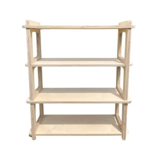 Customized Floor-Mounted Wooden Retail Display Rack for Bathroom Storage