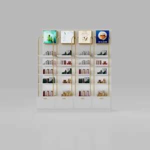 Customized Heavy Duty Cosmetic & Jewelry Display Rack with Tempered Glass Shelves and LED Lighting for Shopping Malls