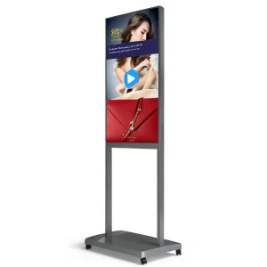Customized High-Brightness Digital Poster for Fast Food Shops and Shopping Malls WiFi Control Floor-Standing Design