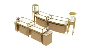 Customized Jewelry Showcase with Waterproof Surface for Mall Kiosk and Retail Counter