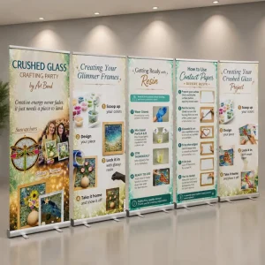 Customized Kakemono Pull Up Advertising Display Stand With Logo