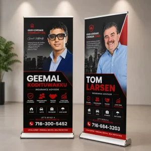Customized Kakemono Roll-Up Banner Stand Digital Aluminum Pull-Up Banner Display