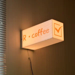Customized LED Acrylic Light Box with Side Hanging Door Sign for Coffee Shop Business Lightbox Advertising Box