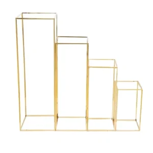 Customized Large Metal Geometric Display Hoop Pillar Column Eco-Friendly Wedding Event Decorative Flower Stand
