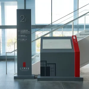Customized Large Stainless Steel Rectangle Standalone Directional Sign with Acrylic Cover for Indoor and Outdoor Use