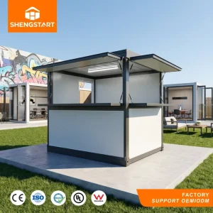 Customized Mobile Store Pop up Coffee Bar 10ft 20ft Fast Food Mini Container Prefabricated Foldable Container Cafe Shop House