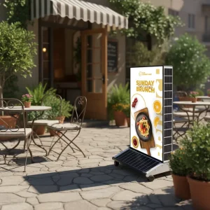 Customized OEM Solar Light Box Aluminum Frame High-Brightness LED Full-Color Automatic Brightness Adjustment Hanging Outdoor