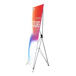 Customized Outdoor Retractable X Banner Stand, Aluminum, Large Background Display for Events