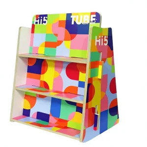 Customized Plywood Wooden Display Stand Rack Portable Countertop
