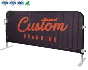 Customized Printing Windproof CMYK Lightweight PVC Fabric Mesh Fence Cover Barrier Event Barricade Cover Sports Event Fence