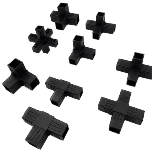 Customized Professional Plastic Pipe Fittings 2way 3way 4way 5way Corner Connector Square Tube Joint