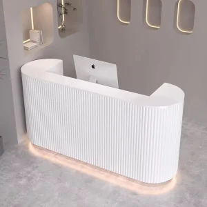 Customized Rectangular Reception Desk for Beauty or Nail Salon