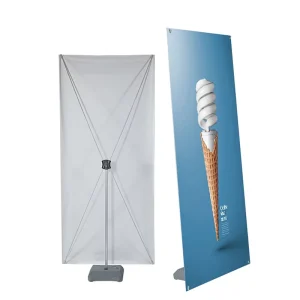 Customized Retractable PVC Roll-Up Banner, Aluminum One-Sided Water Base X Banner Stand
