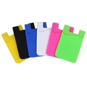 Customized Silicone Cell Phone Wallet with 3M Adhesive Sticker and ID Card Holder