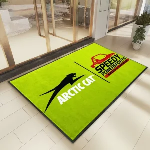Customized Size and Logo Custom Printed Rubber Backed Floor Mat for Indoor or Outdoor Use