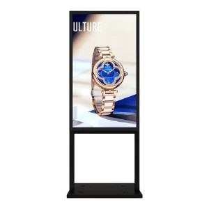 Customized Ultra-Thin Outdoor Digital Signage Floor-Standing Kiosk with Android, Touchscreen, and IP65 Waterproofing