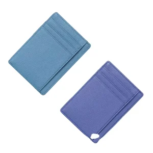Customized Vintage Men’s Business Card Holder RFID Protection Credit Card Sleeve ID Wallet Button Closure