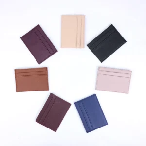 Customized logo Card Holder Business Pu Leather ID Credit Card Holder