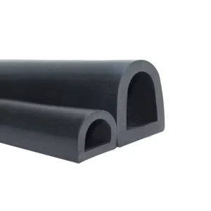 D-Shape Dock Anti-Collision Gunwale Rubber Fender Guard, EPDM Ship Bumper Strip for Marine Use