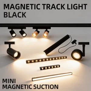 DC 24V Mini Magnetic COB LED Aluminum Shelf Lighting Side Mounted Jewelry Glass Showcase Cabinet Track Light