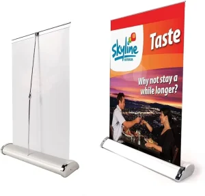 DF Banner BS05 Custom Portable A4 Small Desktop Mini Table Roll up Retractable Aluminum Stand Made in China