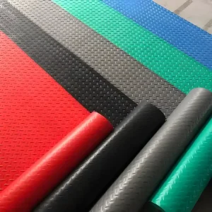 DIY Wear Resistant Modern PVC Rubber Flooring Mat Roll Waterproof Coin Pattern Garage Home Workshop Mall Outdoor Anti Slip Floor