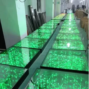 DMX512 Tempered Glass RGBW Pixel LED Stage Floor for Nightclubs, Discos, DJ Booths, and Stages