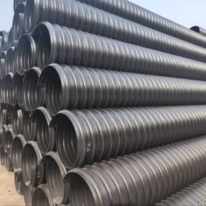 DN120 HDPE Corrugated Conduit Pipe for Building Electrical Wire Protection and Fireproof Ducting