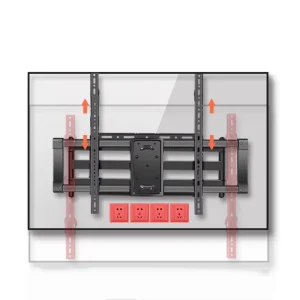 DY777 Articulating Double-Arm TV Mount Bracket for 55-90″ LED LCD TVs, No-Gap Design