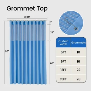 Dark Blue Antibacterial Medical Examination Bed Partition Screen Curtain