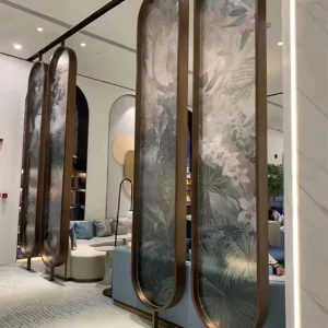 Decorative Painted Stainless Steel Wall Screen Partition
