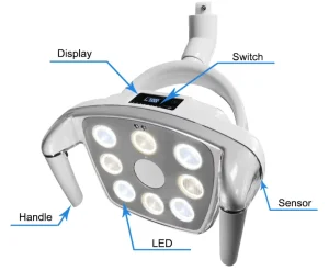 Dental LED Examination Lamp Adjustable Color Temperature Induction Control