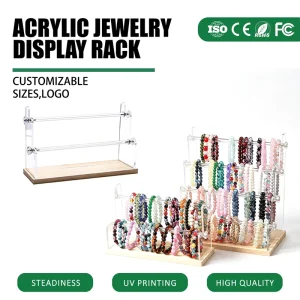 Desktop Acrylic Bracelet Display Stand Removable Display Rack