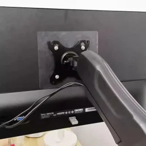 Desktop Reinforced Heavy Duty LED LCD Monitor Holder Arm Extension VESA Adapter Fixed Display Bracket No Mounting Hole Support