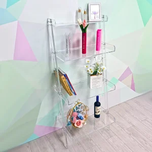 Detachable Custom Transparent Acrylic Display Rack and Clear Acrylic Bookshelf
