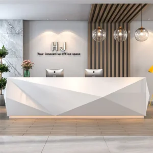 Diamond-Shaped Reception Desk for Hotel or Retail Store
