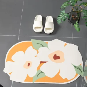 Diatomaceous Earth Anti-Slip Washable Bathroom and Shower Floor Mat for Home and Hotel Use