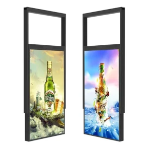 Digital Signage Poster Display Double-Sided Hanging 2500 Nits High-Brightness Indoor 43-Inch Store Advertising LCD Menu Screen