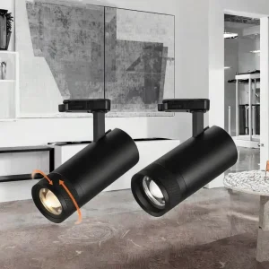 Dimmable 10W 20W 30W Zoomable LED Magnetic Track Lights High CRI COB Track Lighting for Jewelry Cabinet Display Museum