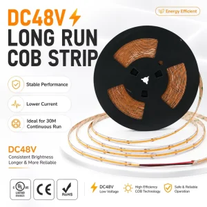 Dimmable Monochromatic COB LED Strip Light for Indoor Ceiling
