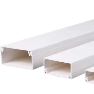 Direct Factory Flame-Retardant PVC High-Pressure Industrial-Grade Slotted Cable Trunking 20x10mm Square Electrical Wiring Conduit