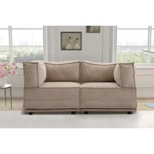 Direct Factory Sale Retro Style Modular Sofa for Bedroom Living Room Small Package Compressible Fabric Material for Mall Hotel