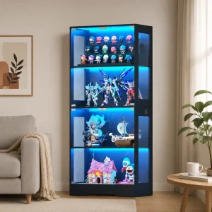 Display Cabinet Modern Showcase Storage Display Cabinet Glass Door Home Furniture Display Cabinet for Collections