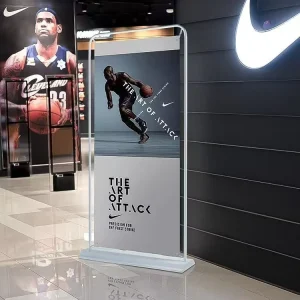 Door-Shaped Poster Display Stand Floor-Standing Advertising Board Vinyl Banner Display