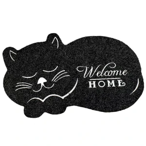 Doormat Irregular Animal Porch Mat Animal Printed Anti slip Floor Mat Kitchen Bath Mat Cat PP Cute 3D All season Custom Size TPR