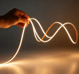 Dot Free High CRI90 COB LED Strip 4mm 480 Chips 24V Angle 3000K 2700K for Jewelry Showcase and Museum Display Case Backlighting