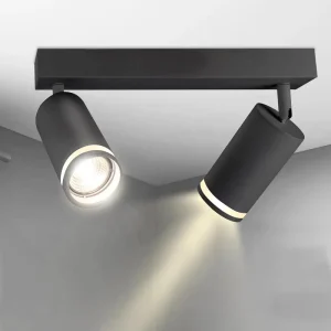 Double-Head Adjustable Aluminum Surface-Mounted GU10 LED Track Spotlight